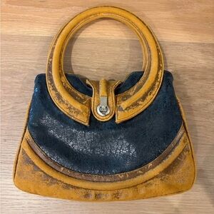Vintage Two-Tone Leather Handbag